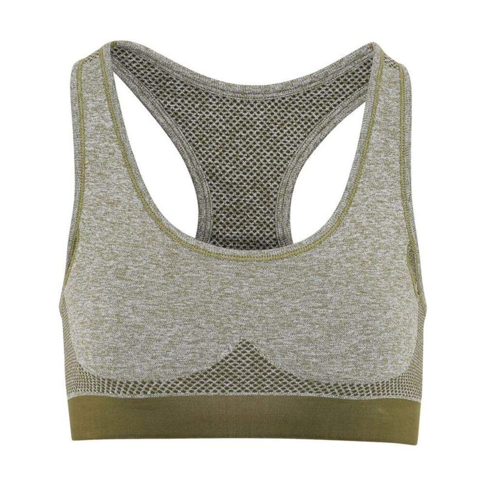 TriDri Womens/Ladies Seamless 3D Fit Multi Sport Sculpt Bra / Olive Green